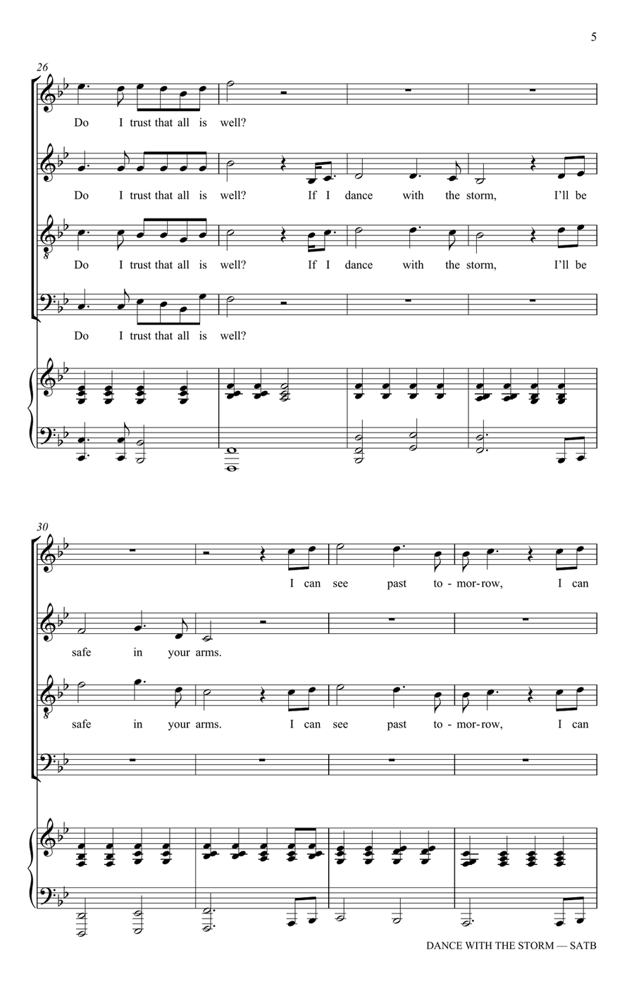 Dance With The Storm (arr. Dave Volpe) 4-Part scores gallery preview page 5