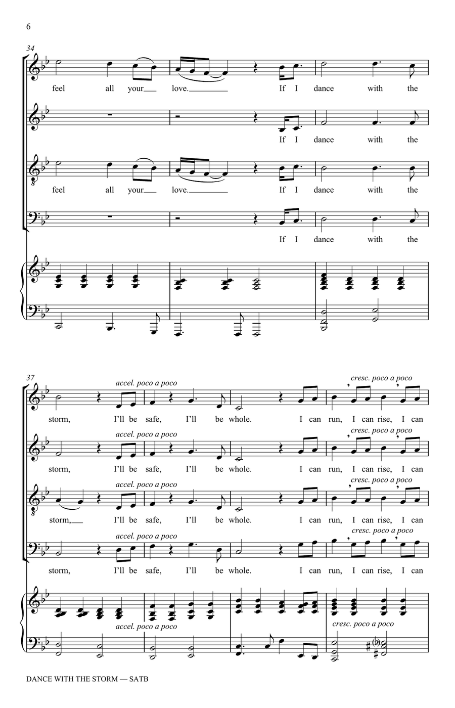 Dance With The Storm (arr. Dave Volpe) 4-Part scores gallery preview page 6