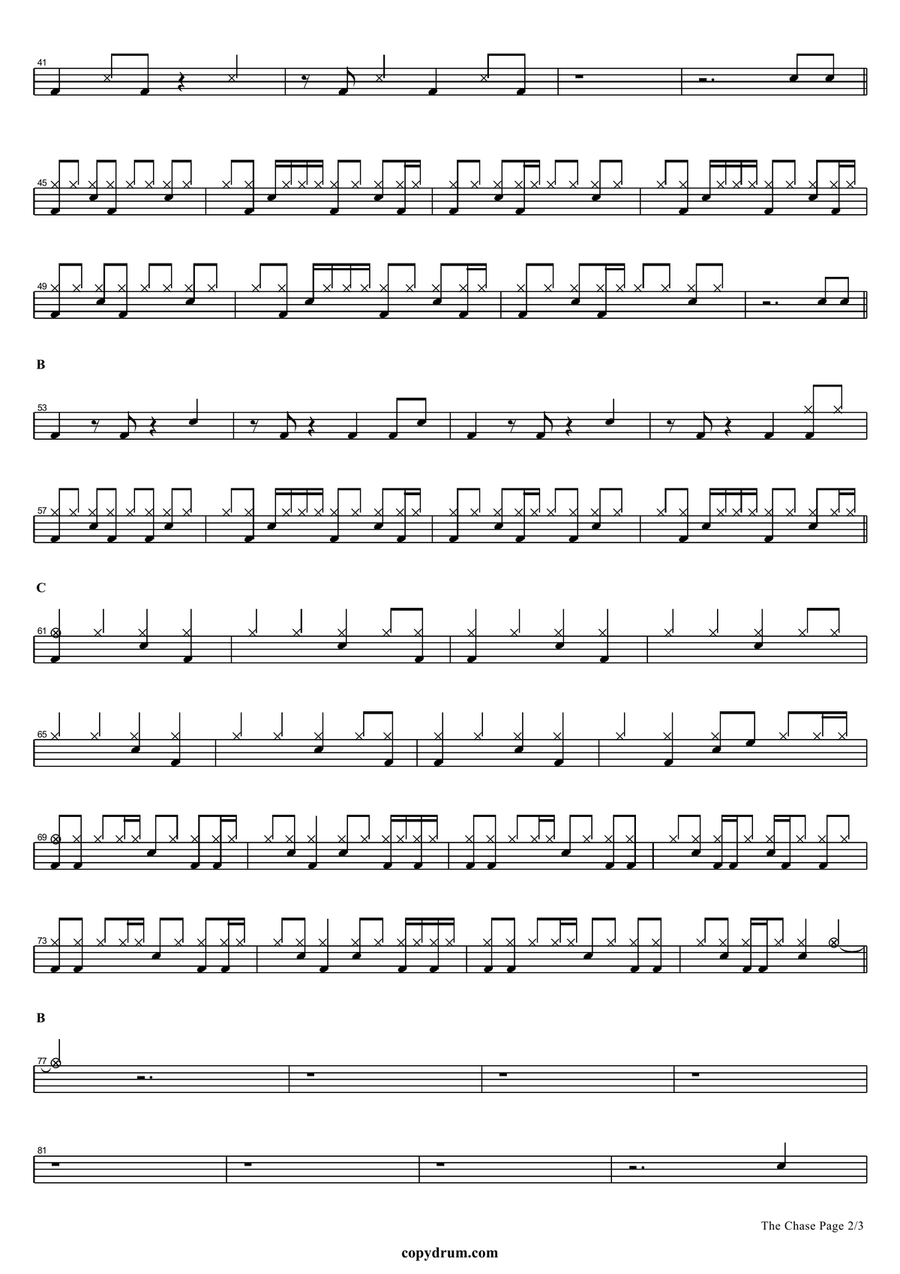 The Chase The Chase Drum Set scores gallery preview page 2