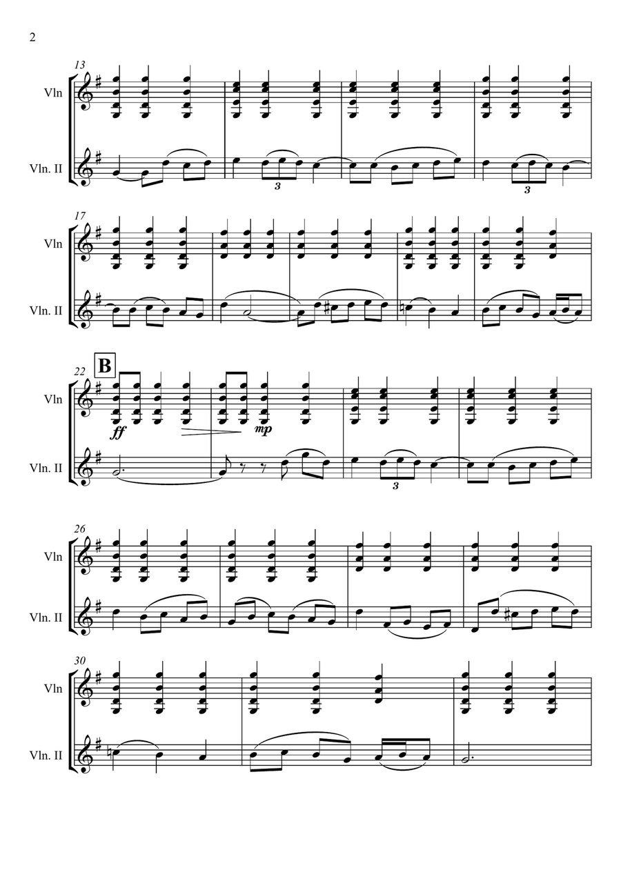 Passa Calle from La Musica Notturna delle strade di Madrid Op 30 No. 6 arr. String Duo (2 violins) String Duet scores gallery preview page 4