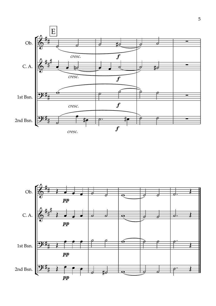 Locus Iste (Double Reed ensemble) Woodwind Quartet scores gallery preview page 5