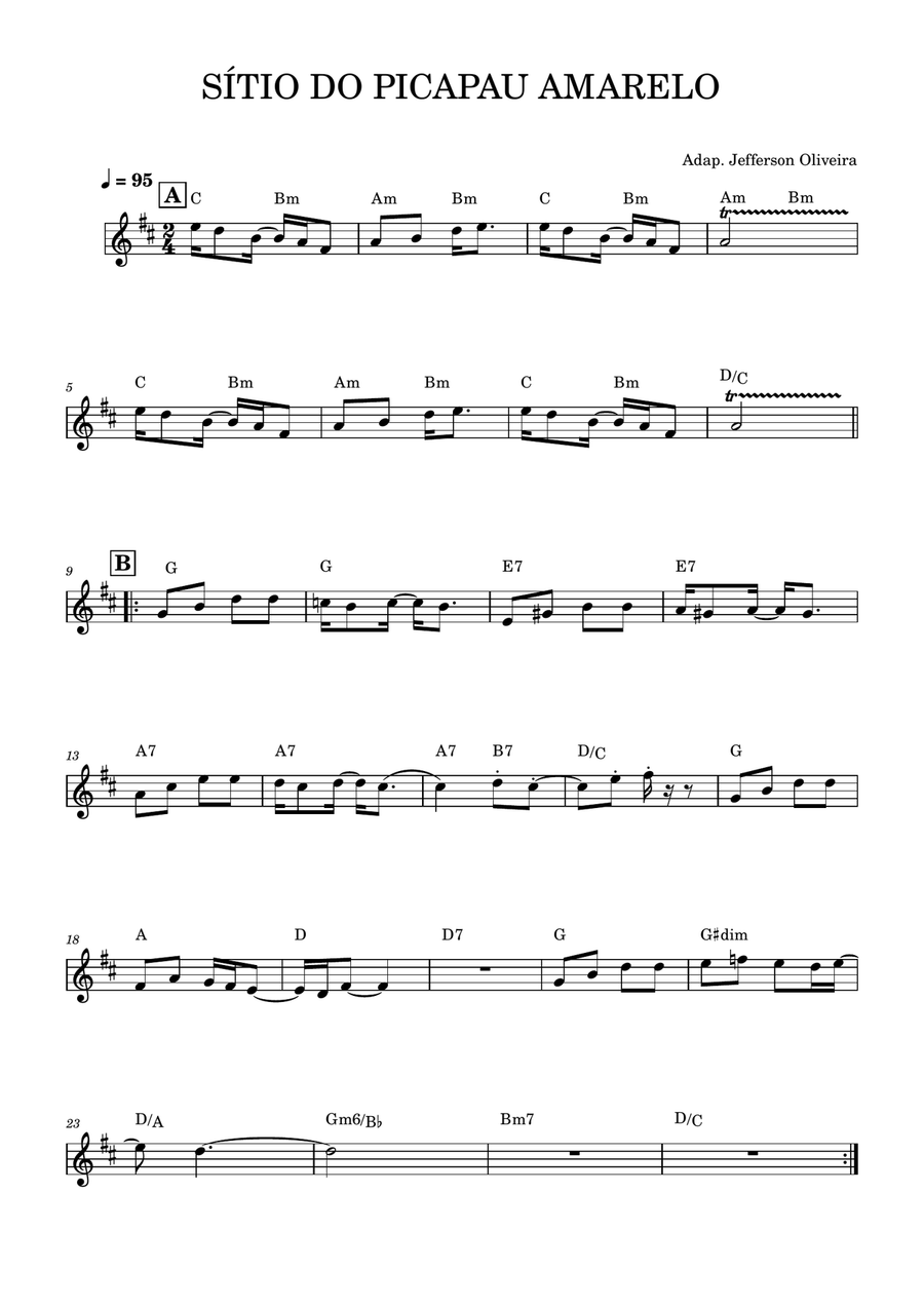 Sítio do Picapau Amarelo - Partitura com cifra Piano Solo scores gallery preview page 1