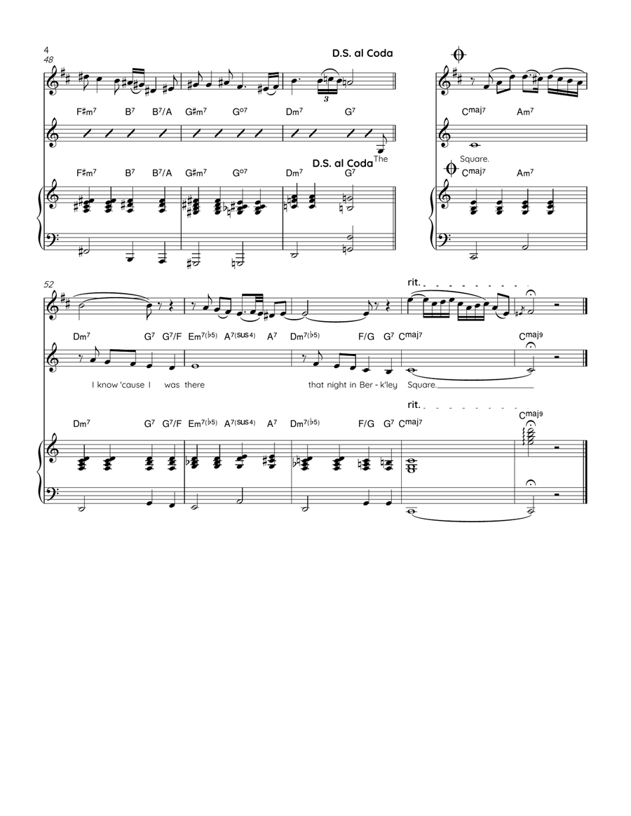 A Nightingale Sang In Berkeley Square Piano, Vocal scores gallery preview page 4