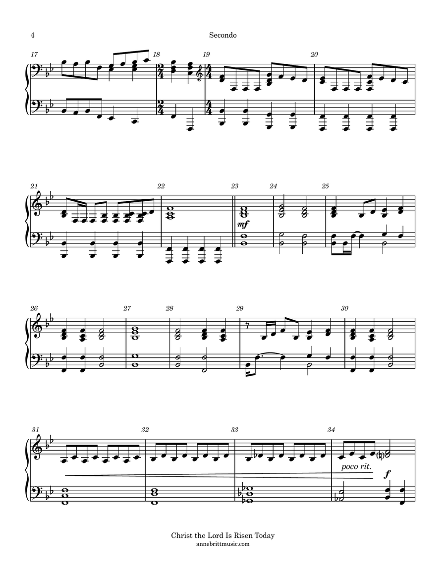 Christ the Lord Is Risen Today 1 Piano, 4-Hands scores gallery preview page 3