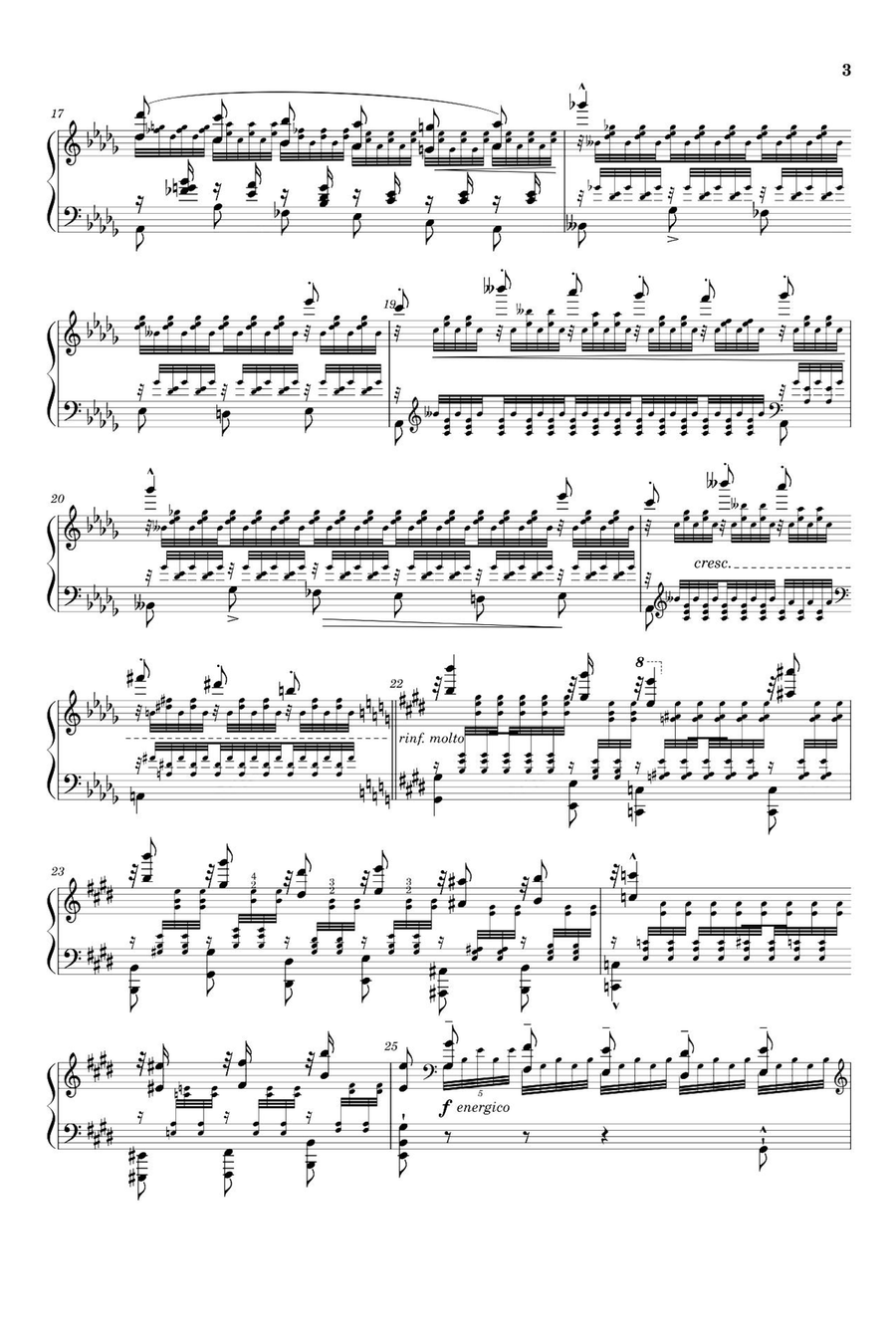 Transcendental Étude No. 12 Chasse Neige - Franz Liszt Piano Solo scores gallery preview page 3