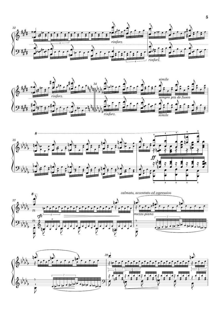 Transcendental Étude No. 12 Chasse Neige - Franz Liszt Piano Solo scores gallery preview page 5