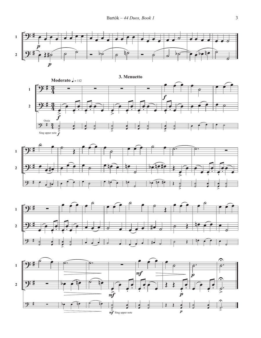 44 Duos for Two Trombones Trombone Duet scores gallery preview page 3