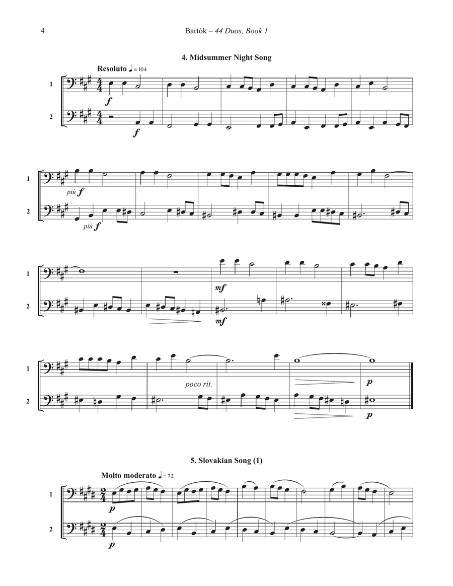 44 Duos for Two Trombones Trombone Duet scores gallery preview page 4
