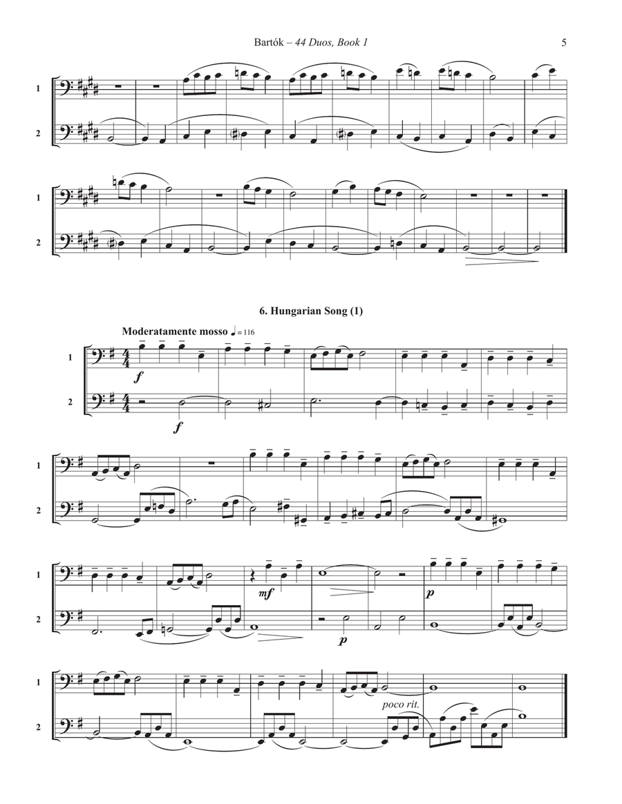44 Duos for Two Trombones Trombone Duet scores gallery preview page 5