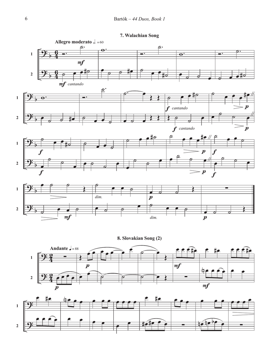 44 Duos for Two Trombones Trombone Duet scores gallery preview page 6