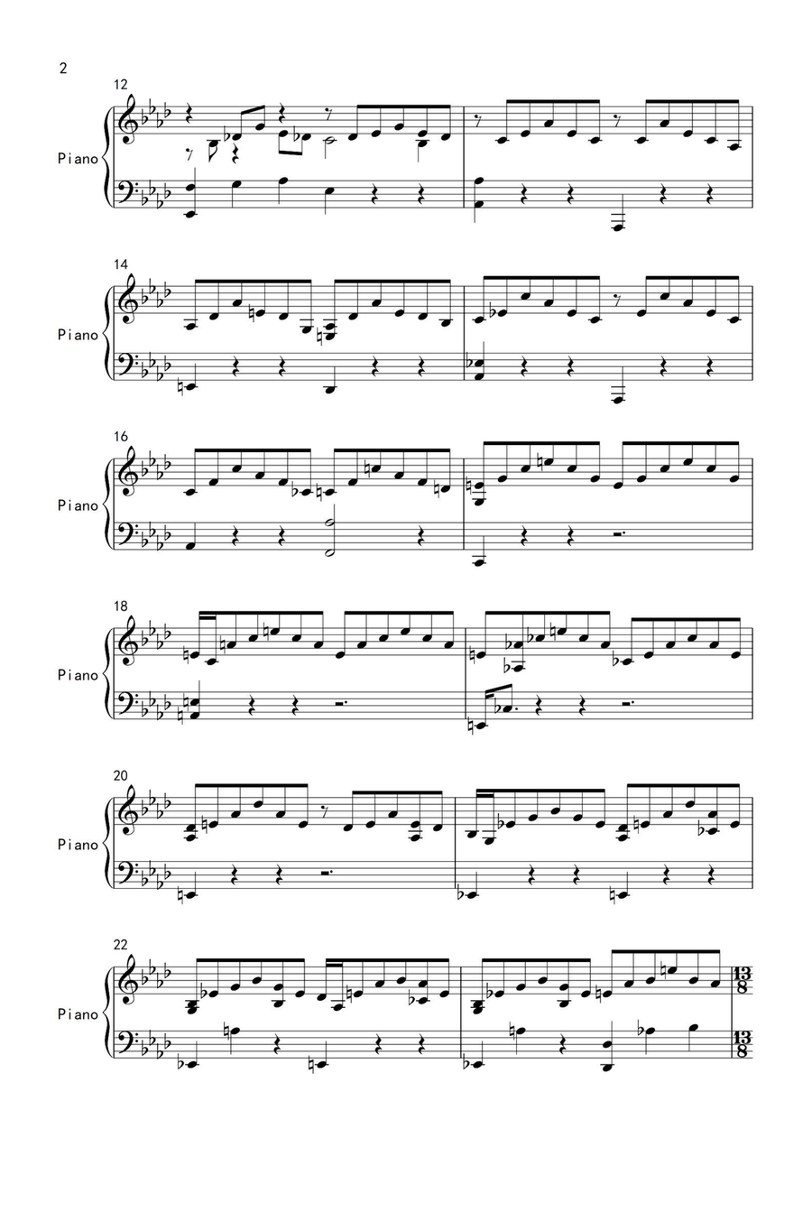 Liebestraum S.541 - Franz Liszt Piano Solo scores gallery preview page 2