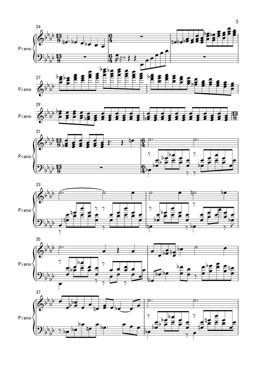 Liebestraum S.541 - Franz Liszt Piano Solo scores gallery preview page 3