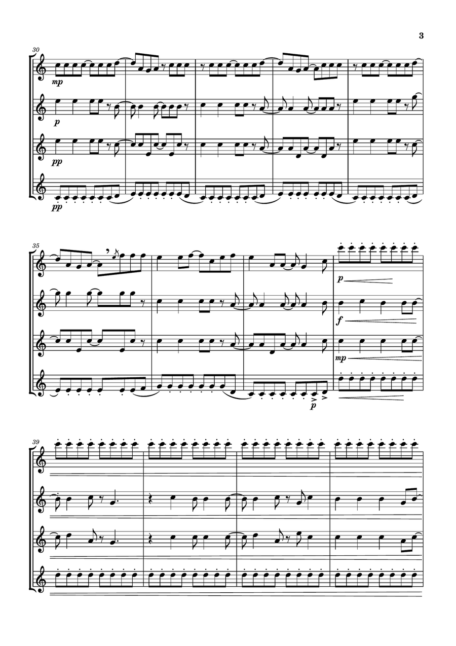 2009 2009 Saxophone Quartet scores gallery preview page 3
