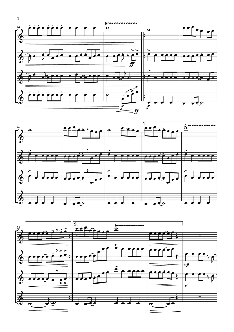 2009 2009 Saxophone Quartet scores gallery preview page 4