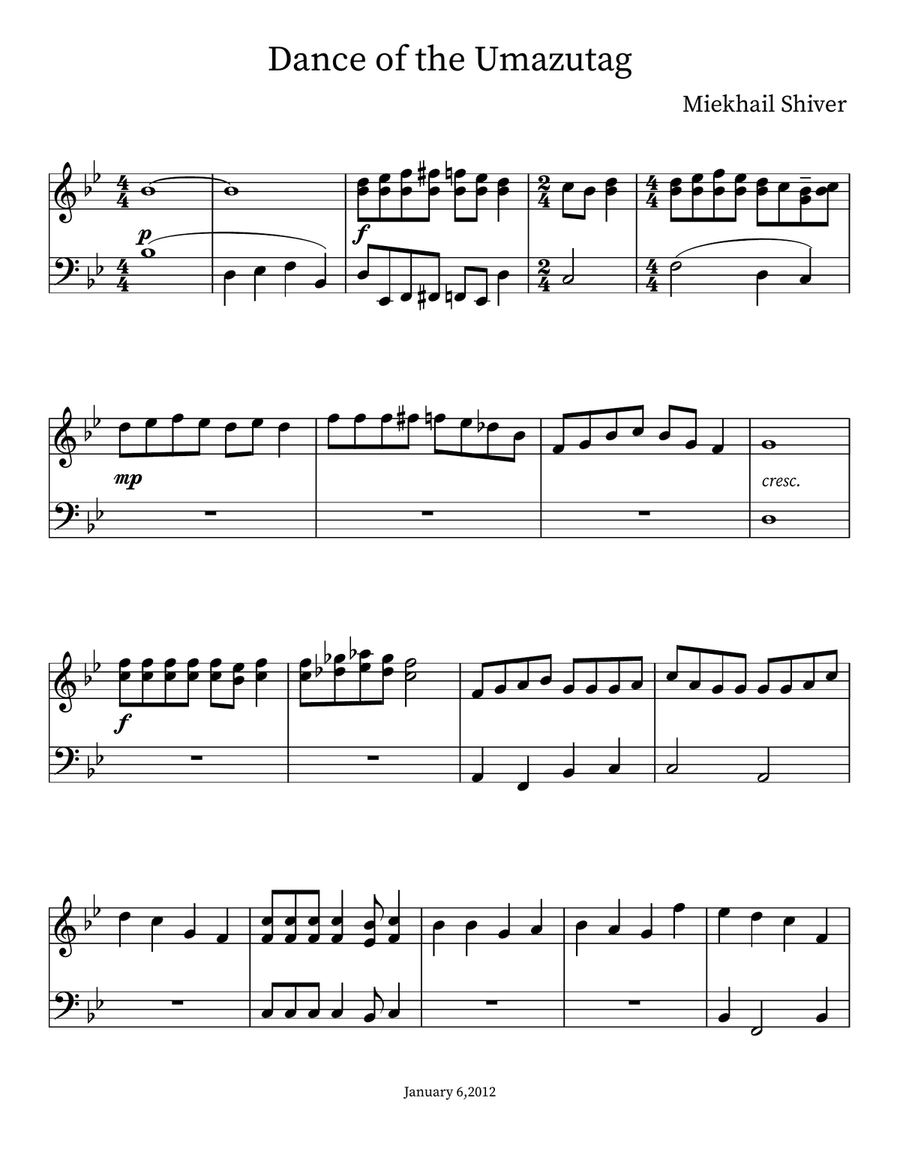 Dance of the Umazutag Dance of the Umazutag Small Ensemble scores gallery preview page 1