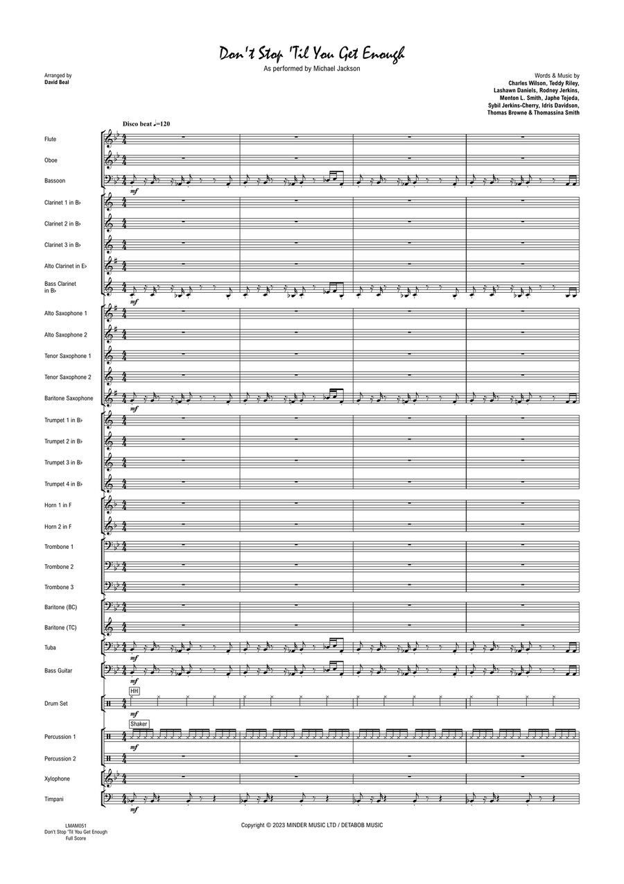 Don't Stop Til You Get Enough Concert Band scores gallery preview page 2