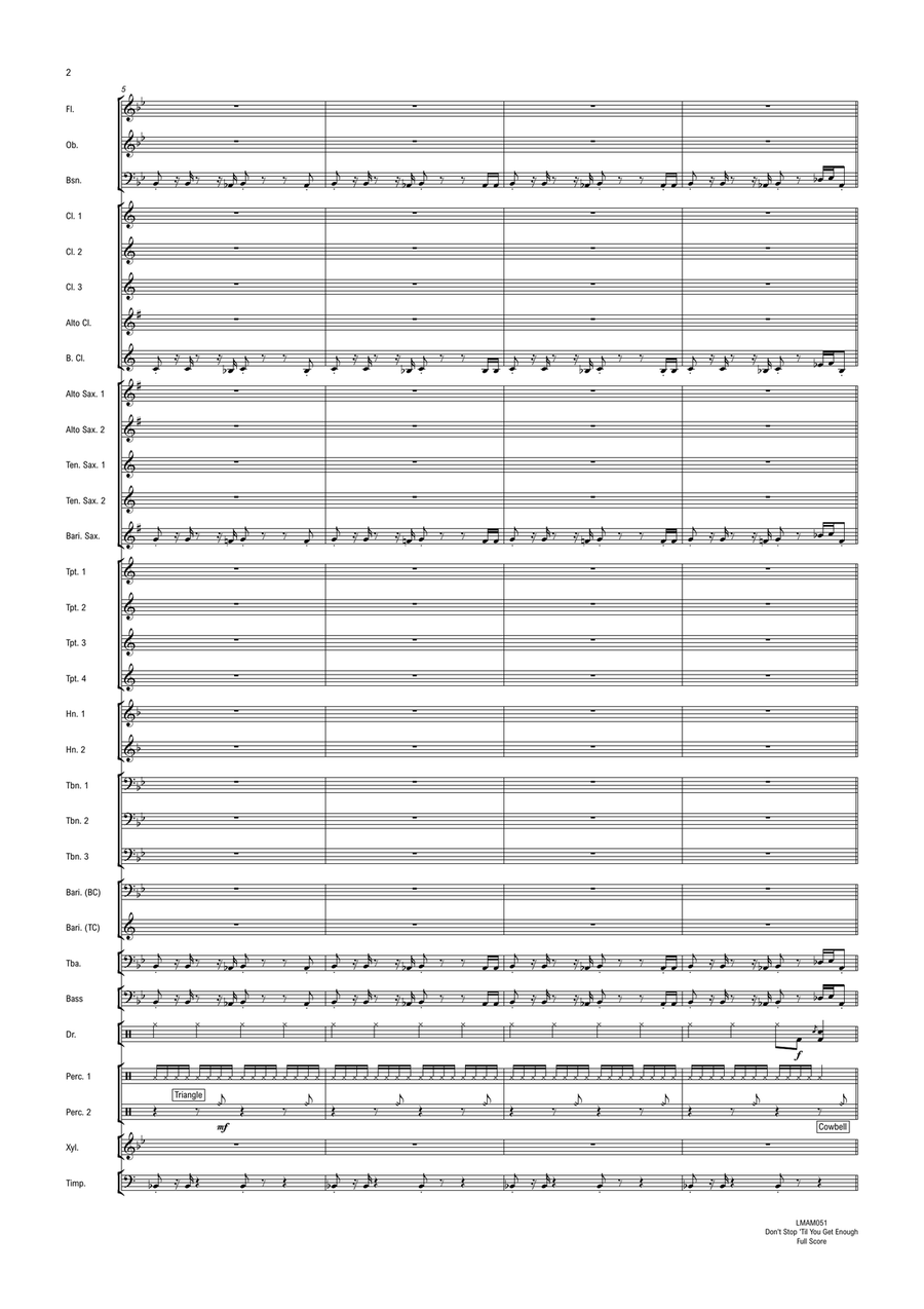 Don't Stop Til You Get Enough Concert Band scores gallery preview page 3