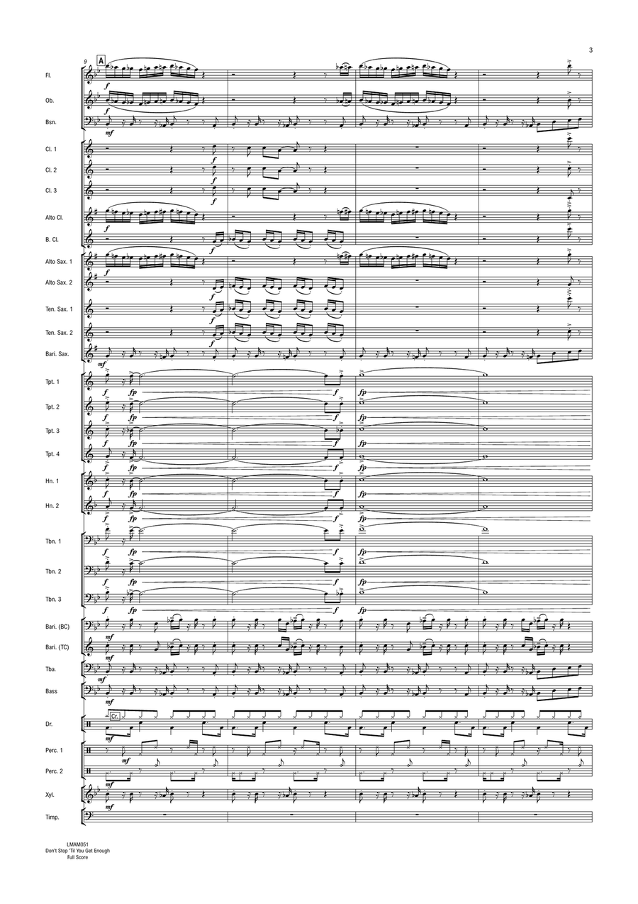 Don't Stop Til You Get Enough Concert Band scores gallery preview page 4