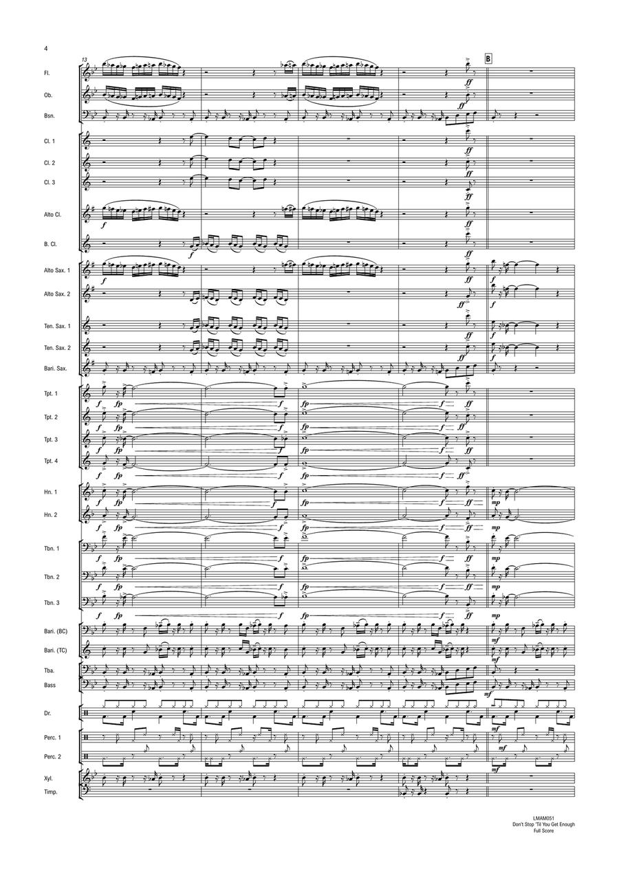 Don't Stop Til You Get Enough Concert Band scores gallery preview page 5