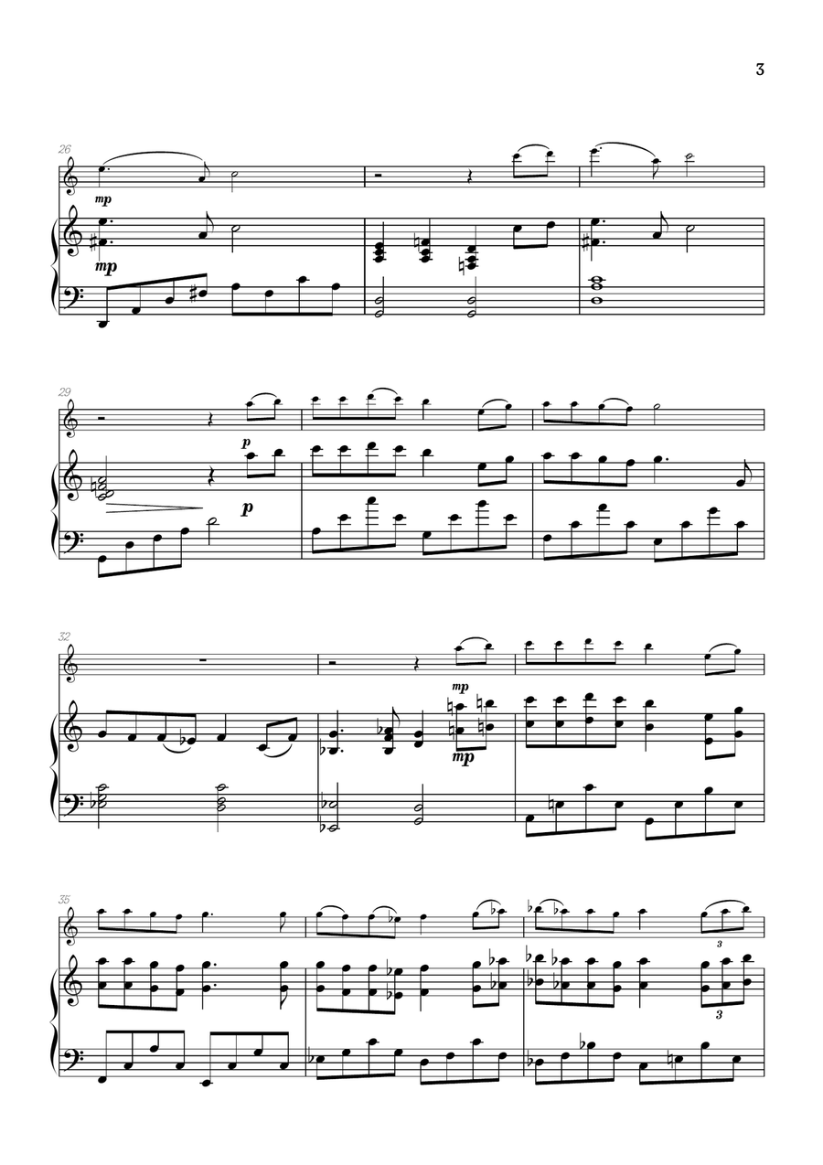 One Summer's Day Flute Solo scores gallery preview page 3