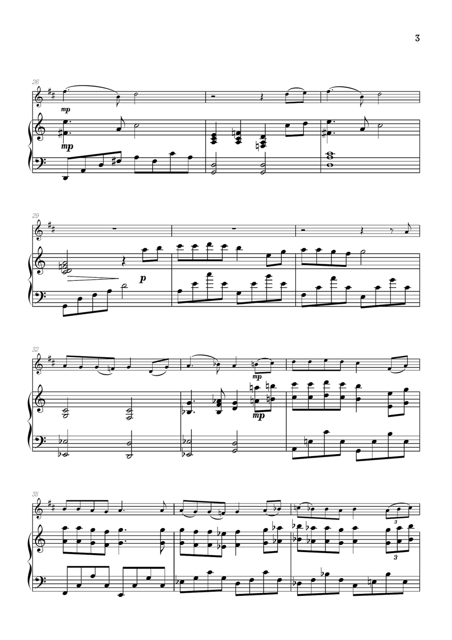 One Summer's Day B-Flat Trumpet scores gallery preview page 3