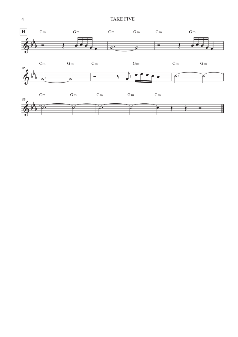 Take Five Take Five Baritone Saxophone scores gallery preview page 4