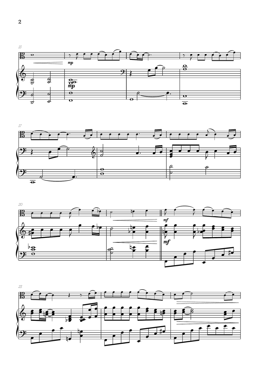 One Summer's Day Viola scores gallery preview page 2