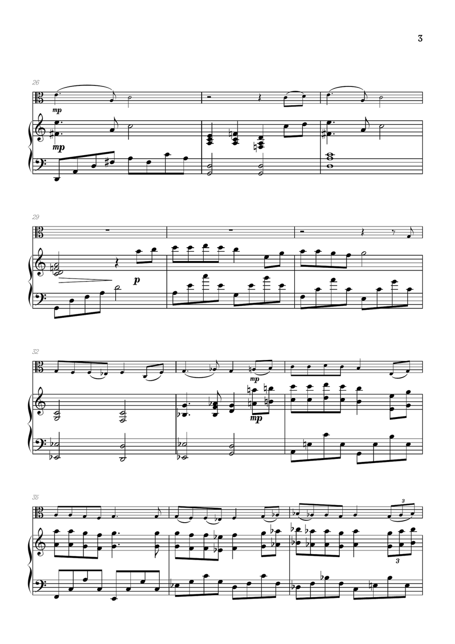 One Summer's Day Viola scores gallery preview page 3