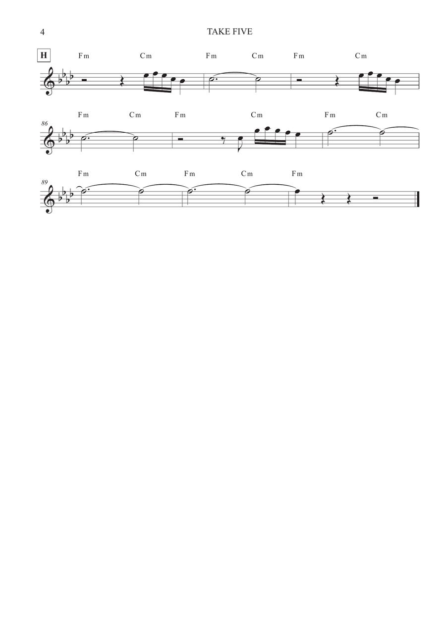 Take Five Take Five Piano scores gallery preview page 4