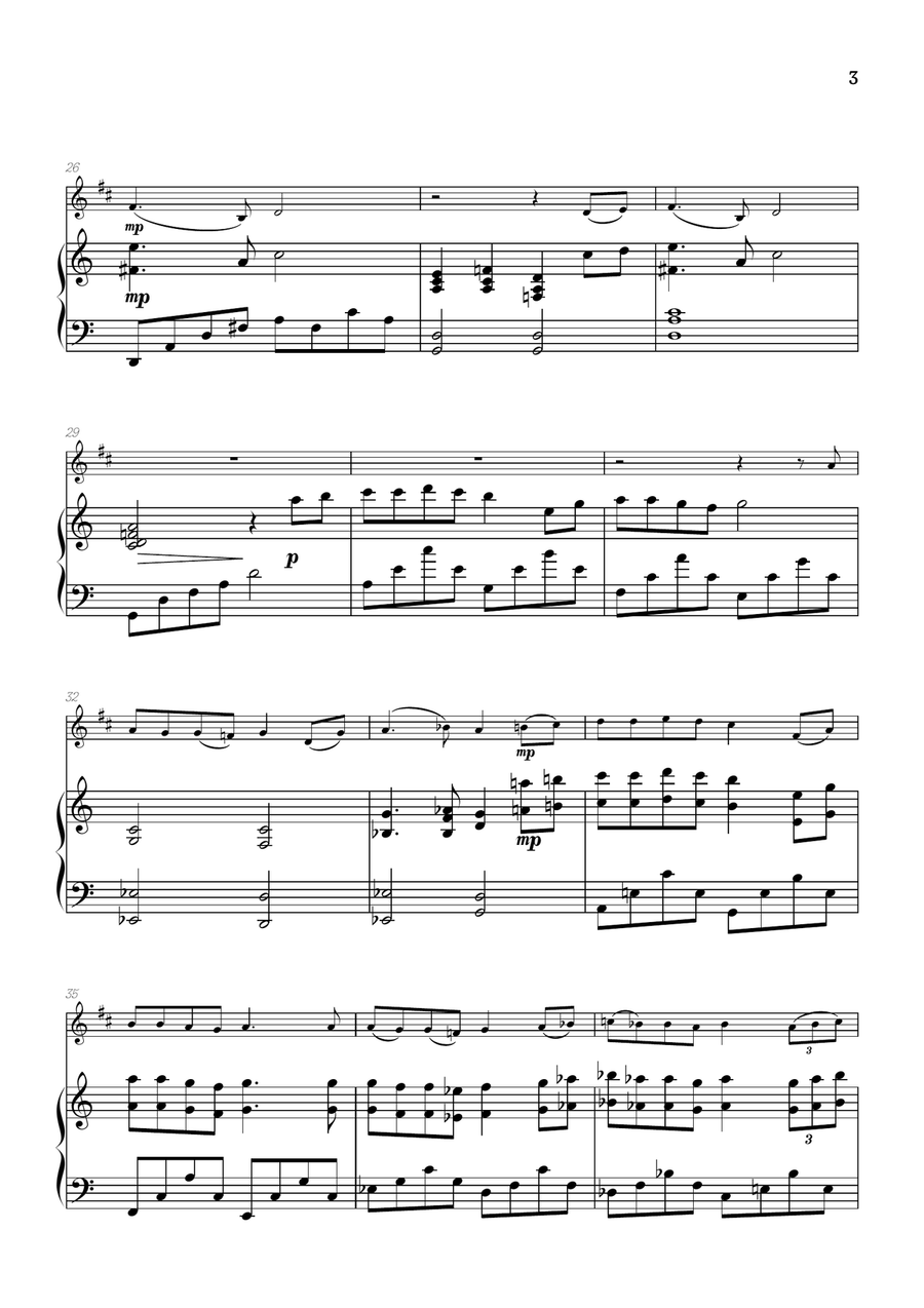 One Summer's Day B-Flat Clarinet scores gallery preview page 3