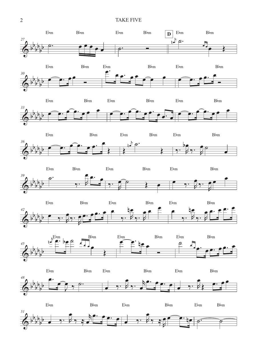 Take Five Take Five Flute scores gallery preview page 2