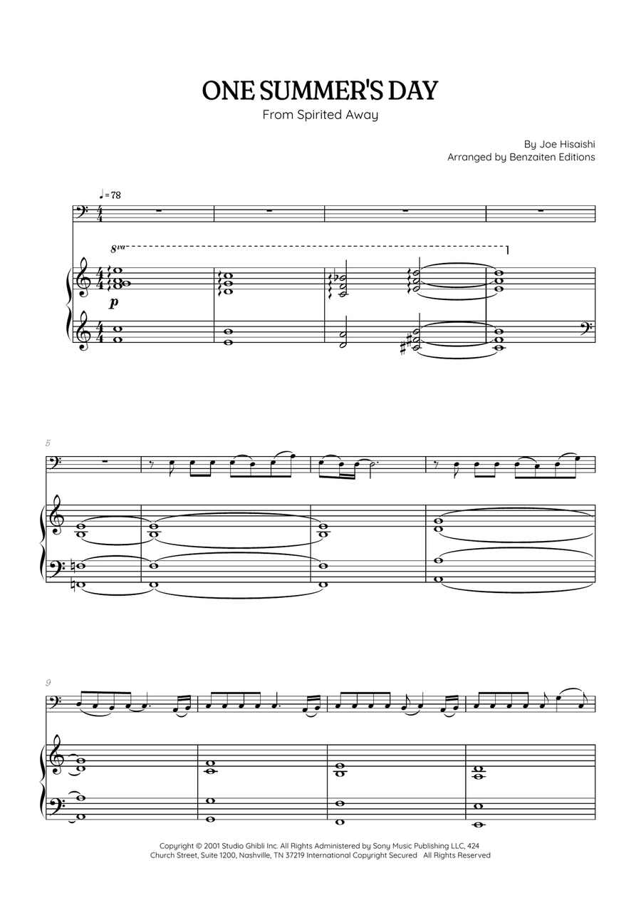 One Summer's Day Bassoon scores gallery preview page 1