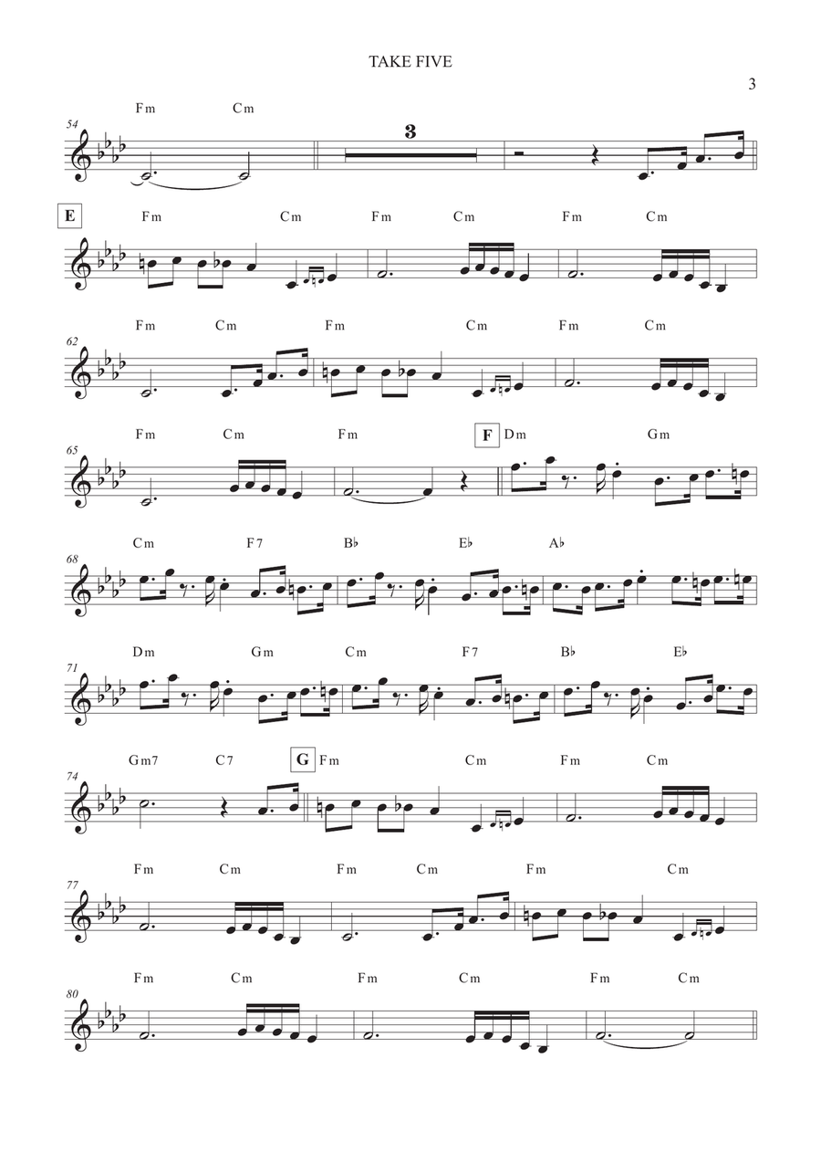 Take Five Take Five Soprano Saxophone scores gallery preview page 3