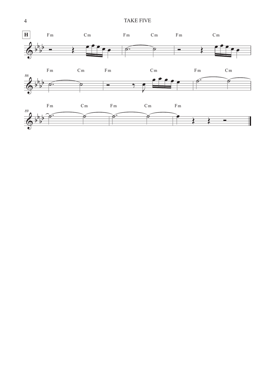 Take Five Take Five Tenor Saxophone scores gallery preview page 4