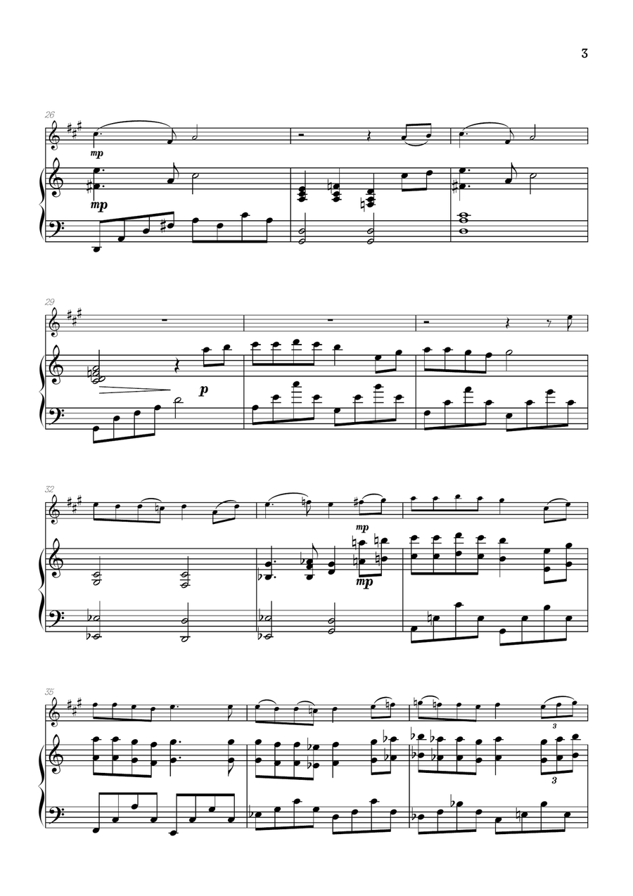 One Summer's Day Alto Saxophone scores gallery preview page 3