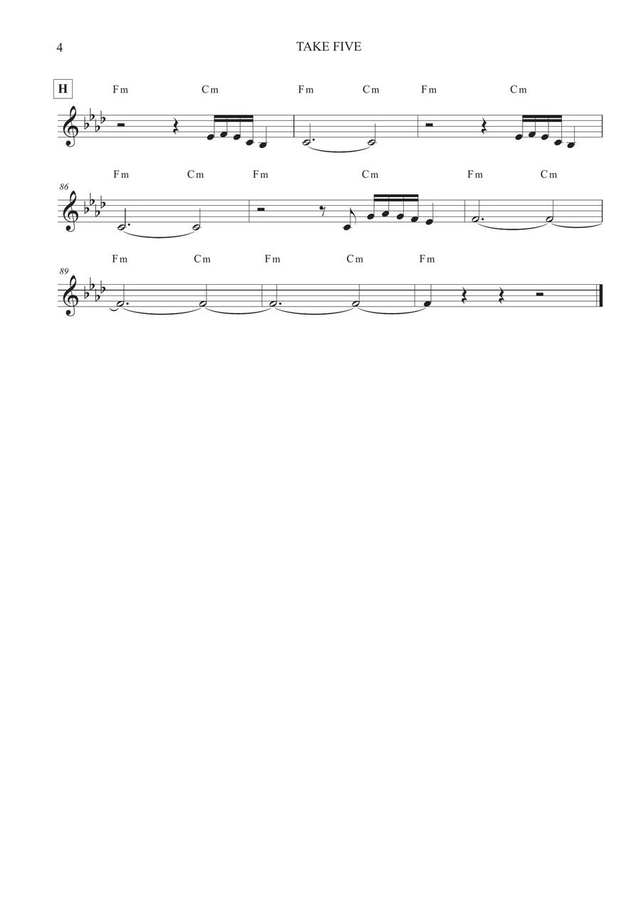 Take Five Take Five B-Flat Trumpet scores gallery preview page 4