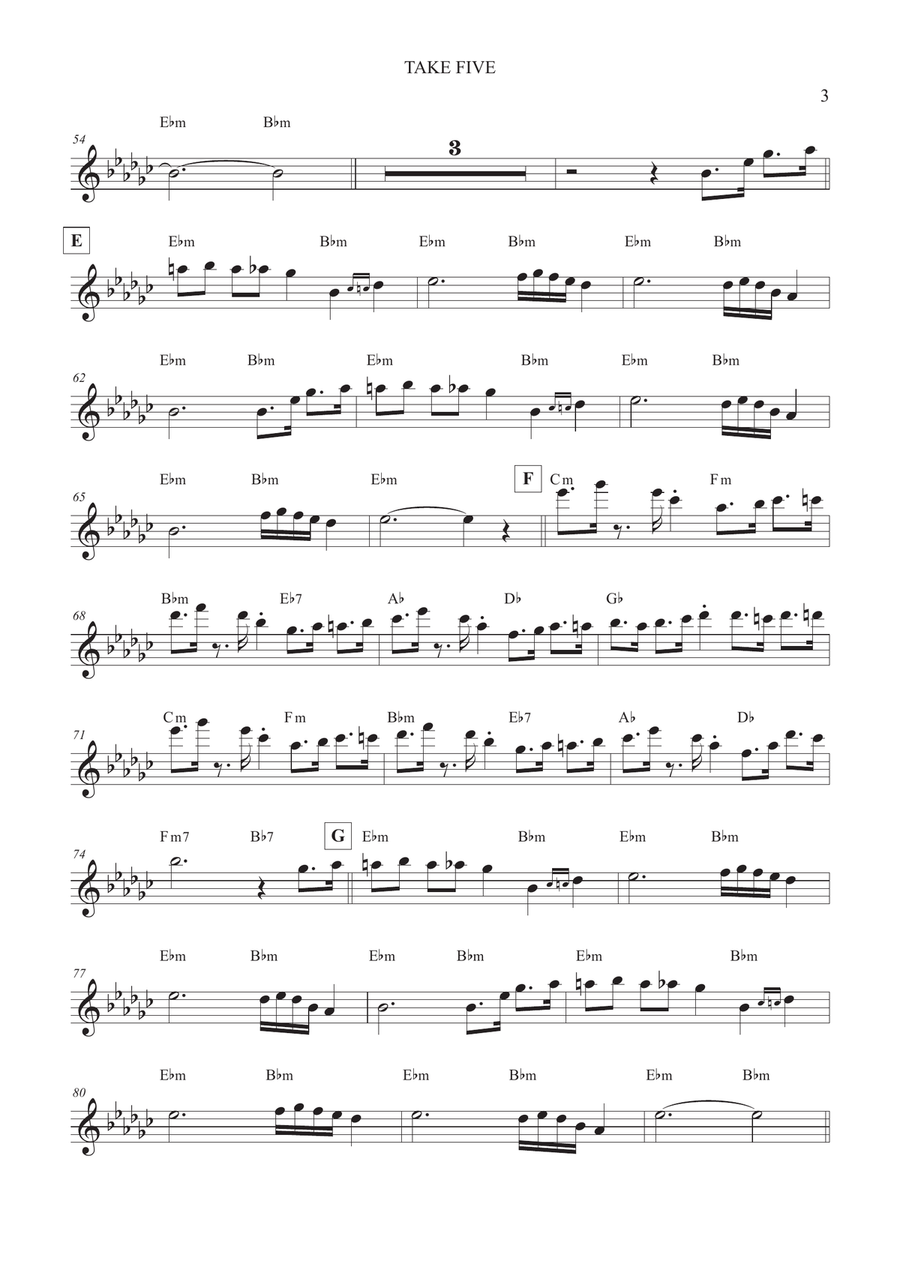 Take Five Take Five Violin Solo scores gallery preview page 3