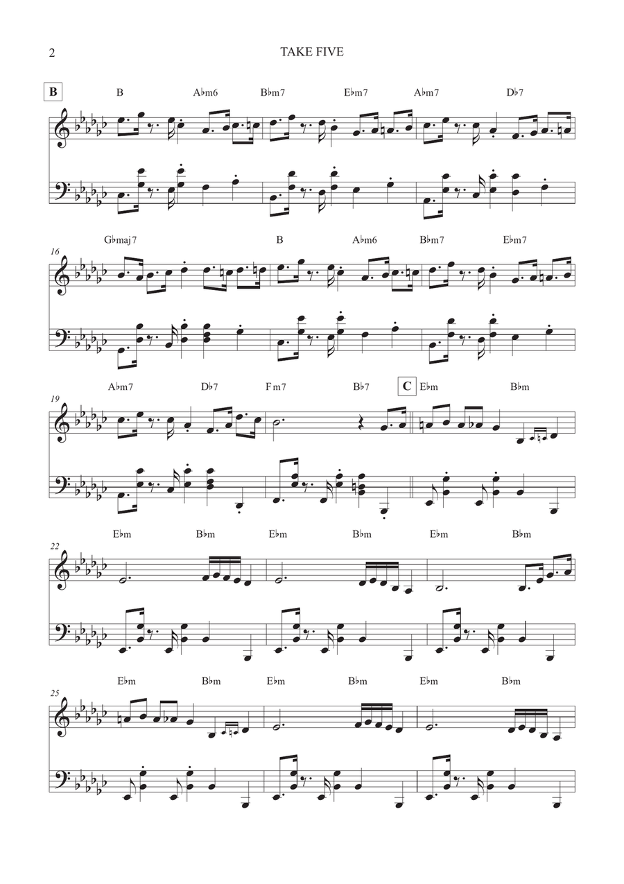 Take Five Take Five Violin Solo scores gallery preview page 6