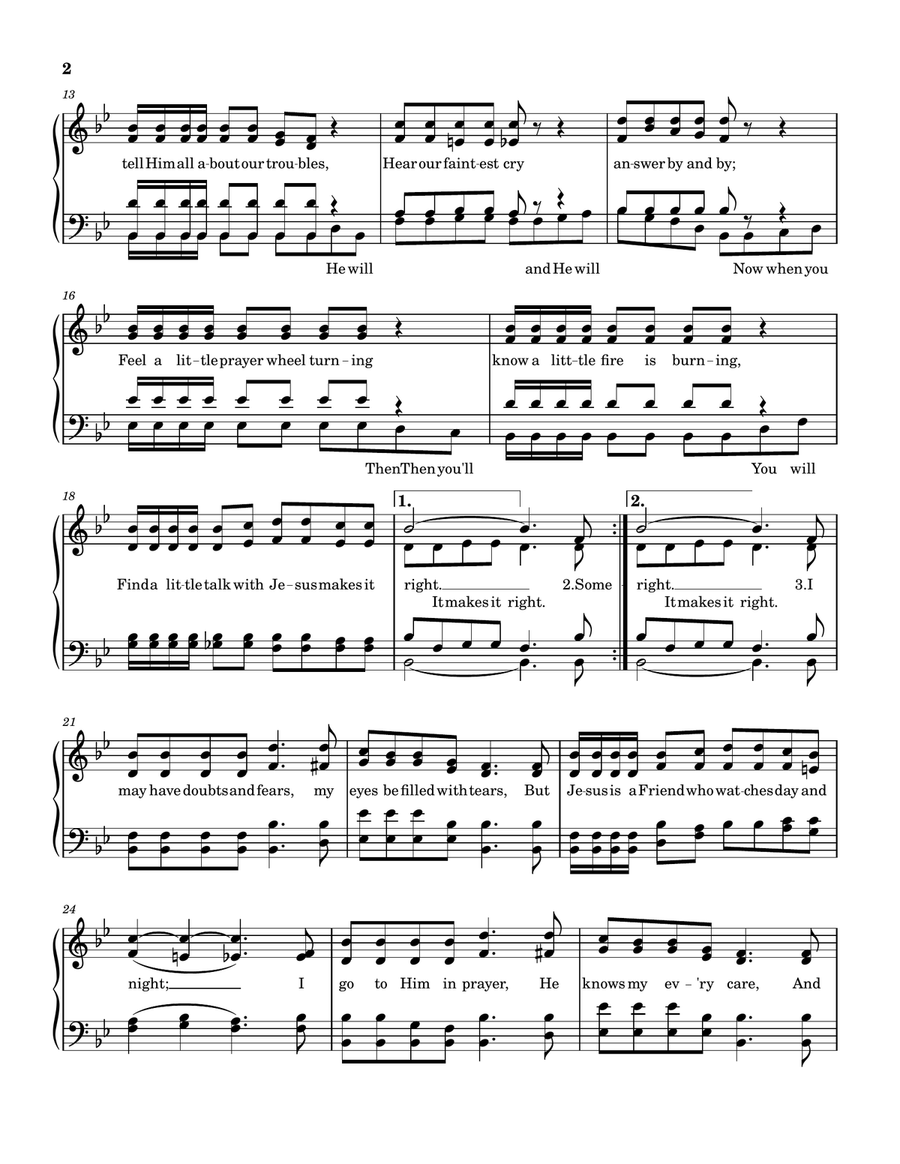Just a Little Talk with Jesus 4-Part scores gallery preview page 2