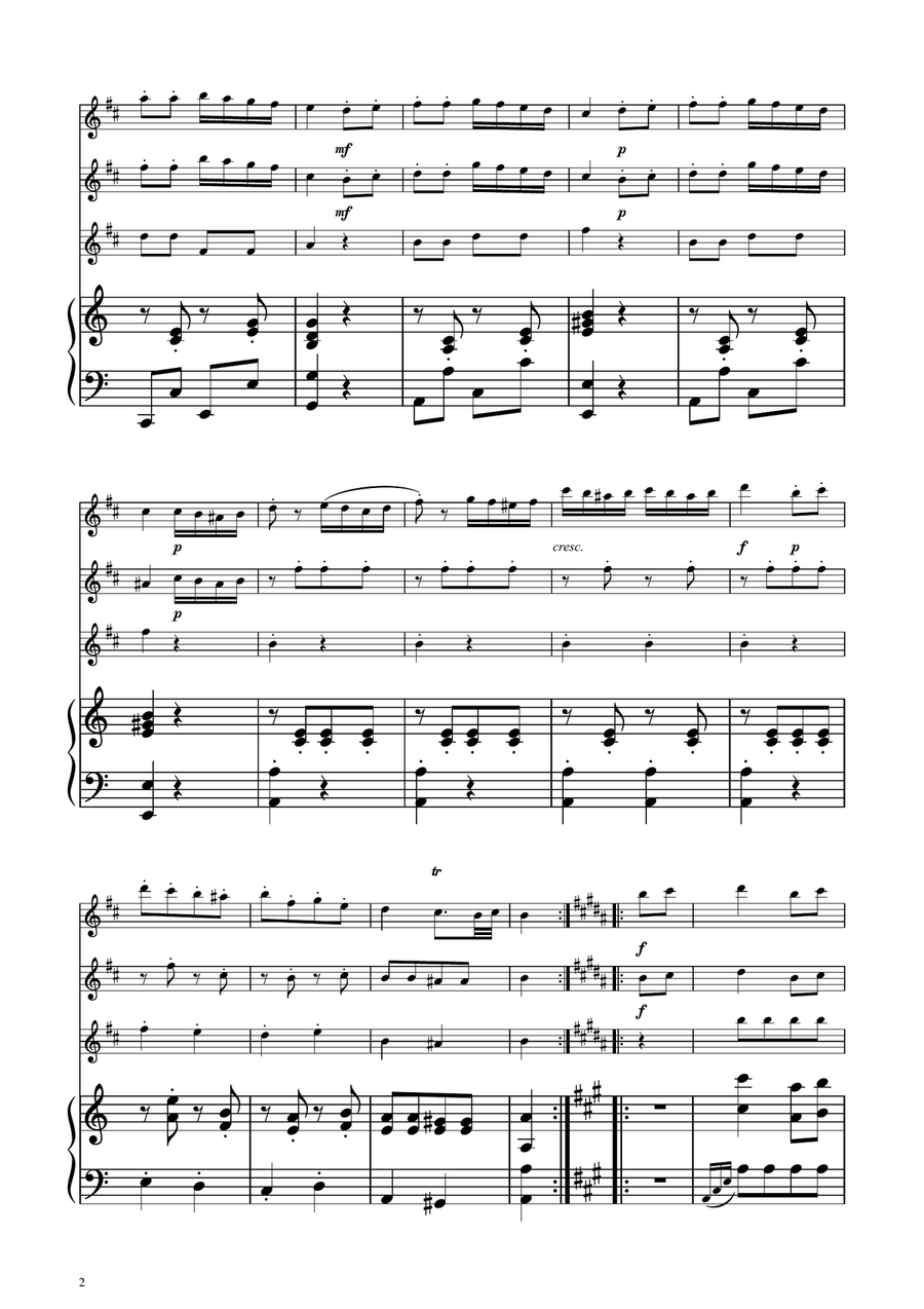 Turkish March - Clarinet Trio Clarinet Trio scores gallery preview page 2