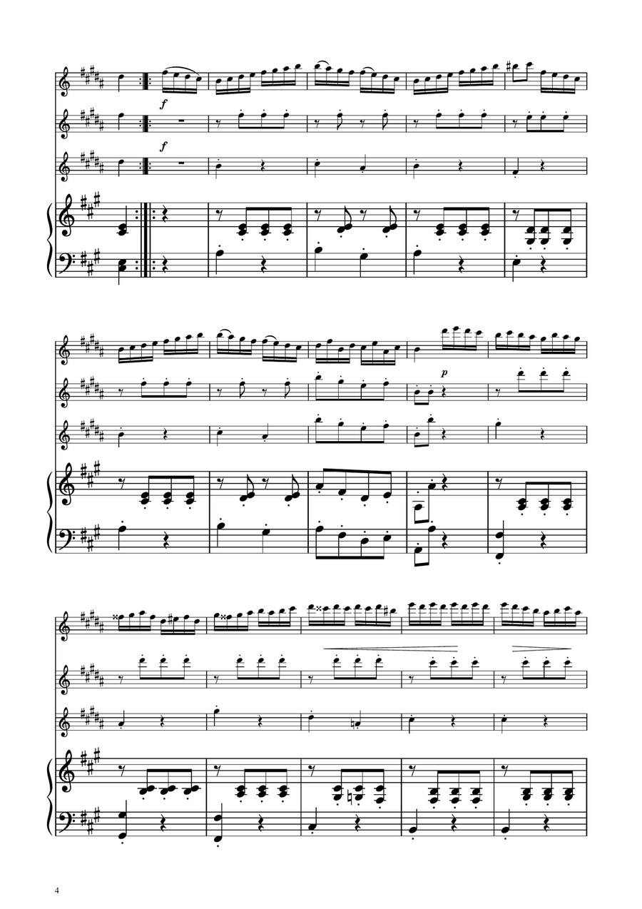 Turkish March - Clarinet Trio Clarinet Trio scores gallery preview page 4
