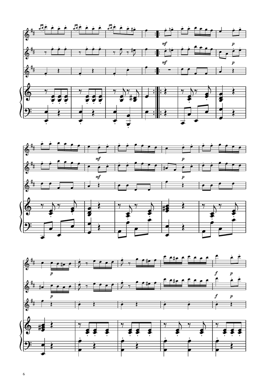 Turkish March - Clarinet Trio Clarinet Trio scores gallery preview page 6