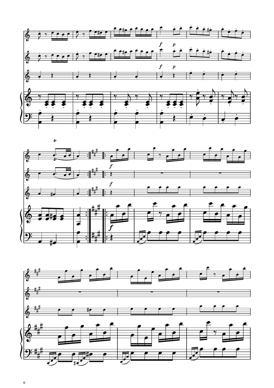 Turkish March - Flute Trio Flute Trio scores gallery preview page 6