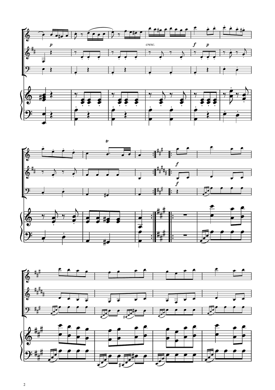 Turkish March - Woodwind Trio Woodwind Trio scores gallery preview page 2
