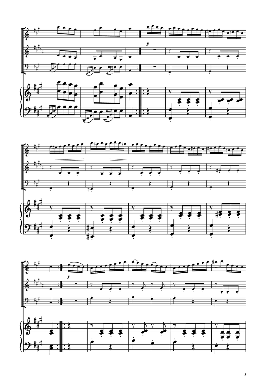Turkish March - Woodwind Trio Woodwind Trio scores gallery preview page 3