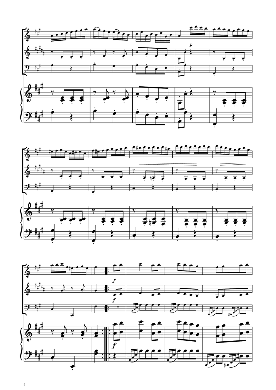 Turkish March - Woodwind Trio Woodwind Trio scores gallery preview page 4