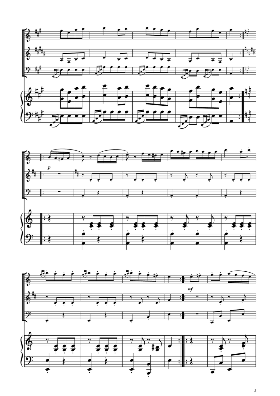 Turkish March - Woodwind Trio Woodwind Trio scores gallery preview page 5
