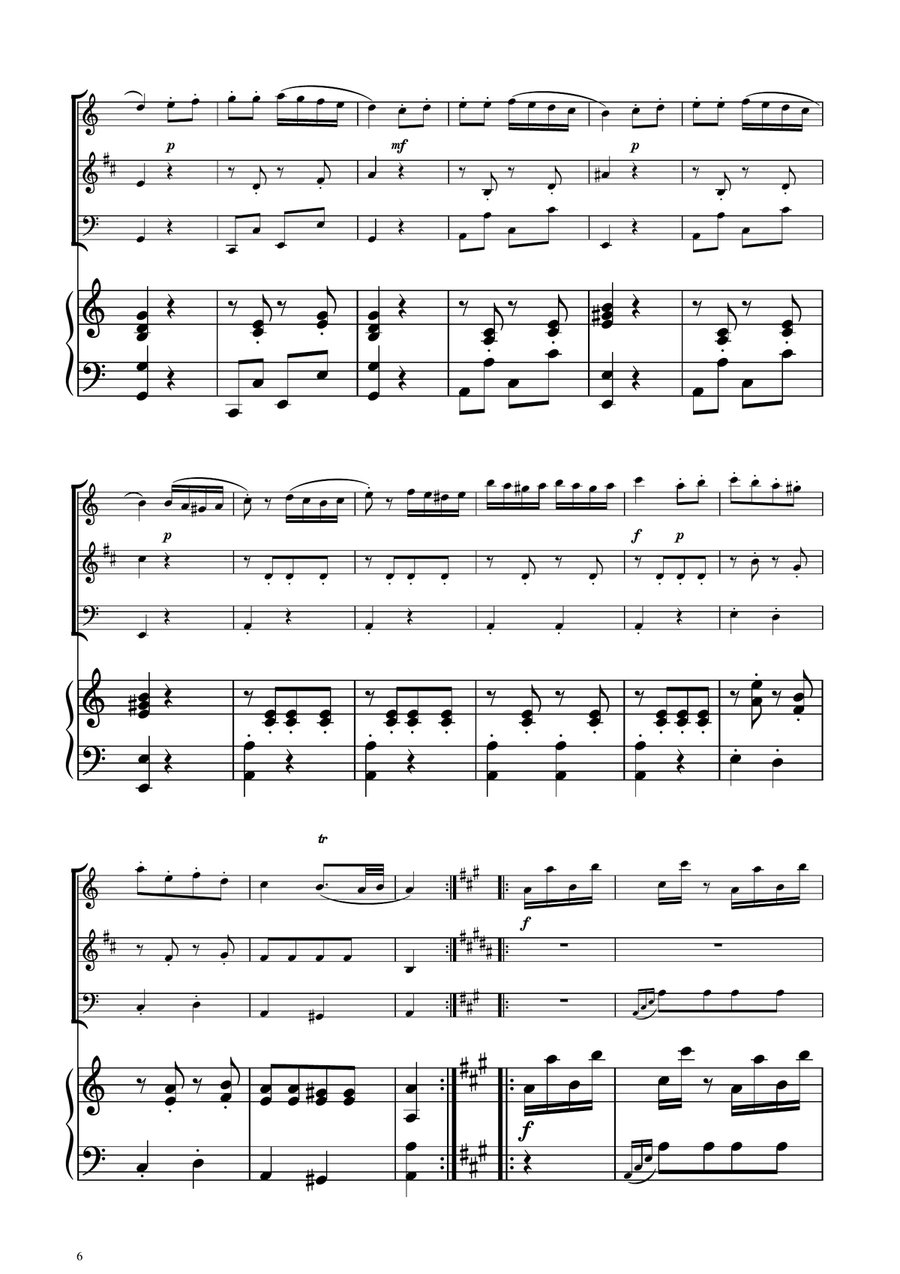 Turkish March - Woodwind Trio Woodwind Trio scores gallery preview page 6