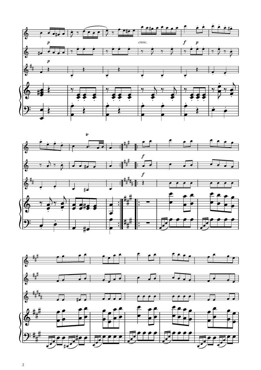 Turkish March - Woodwind Trio Woodwind Trio scores gallery preview page 2