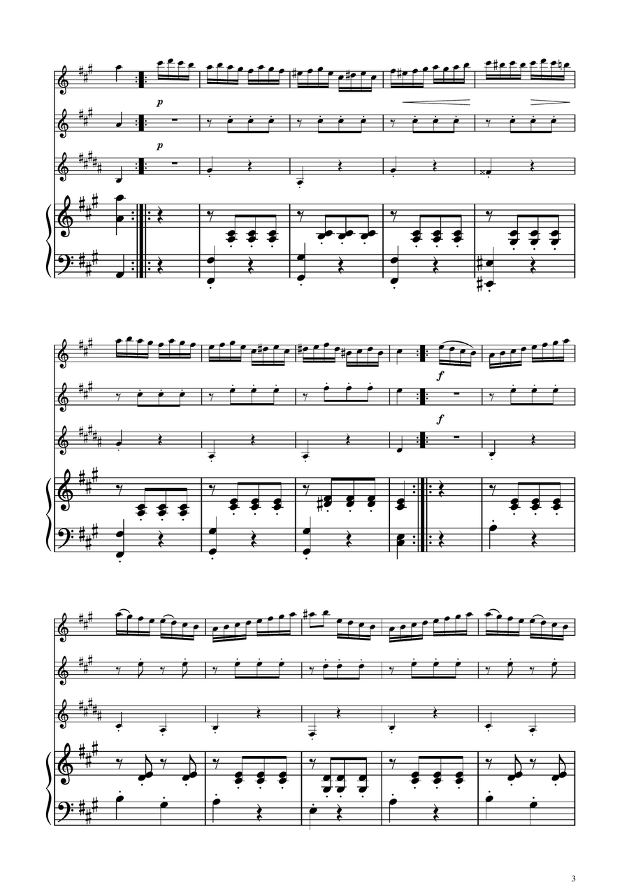 Turkish March - Woodwind Trio Woodwind Trio scores gallery preview page 3